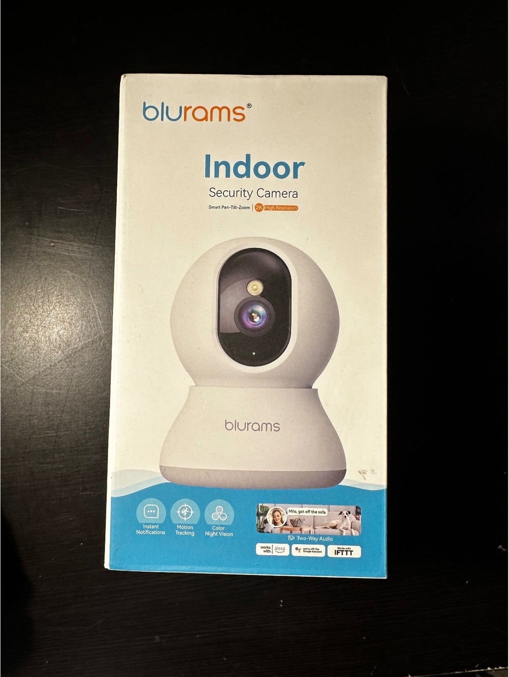 blurams Indoor Security Camera with 355° Pan and Night Vision